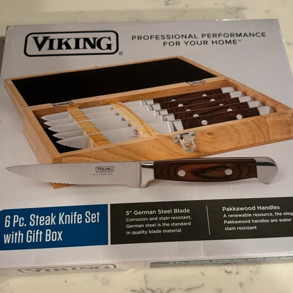 Viking 6 Pc Steak Knife Set NEW